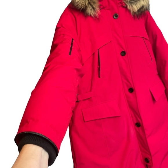 Performance Glacial Terrain Gear Red LONG Parka by Alpinetek-Size 2X Down Filled - Picture 3 of 16